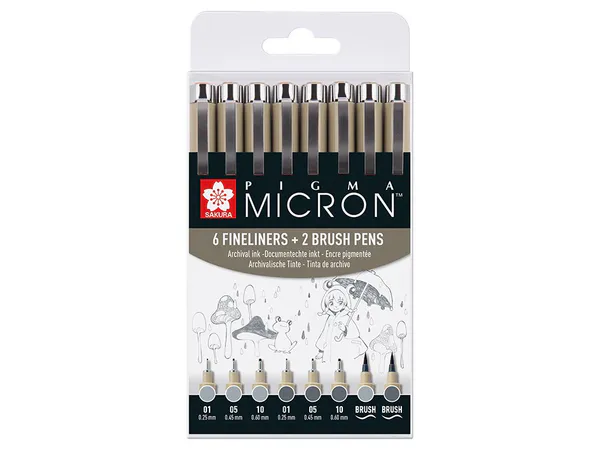 Hovedbilde Sakura Pigma Micron Gray 6+2