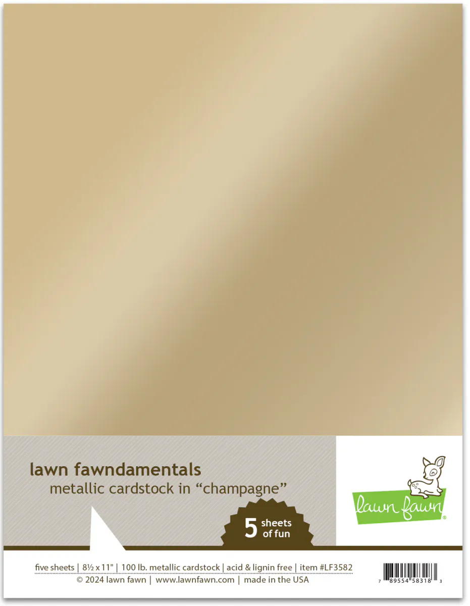 Lawn Fawn Metallic Cardstock - Champagne