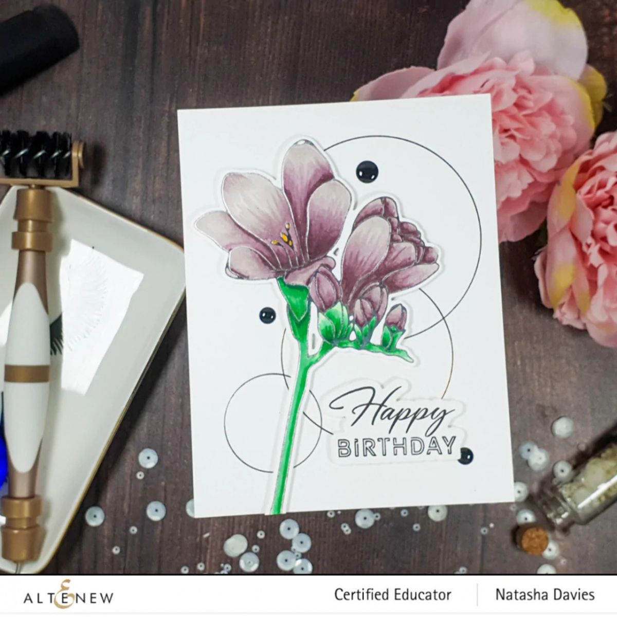 Altenew Freesia Hot Foil Plate & Die & Stencil Bundle