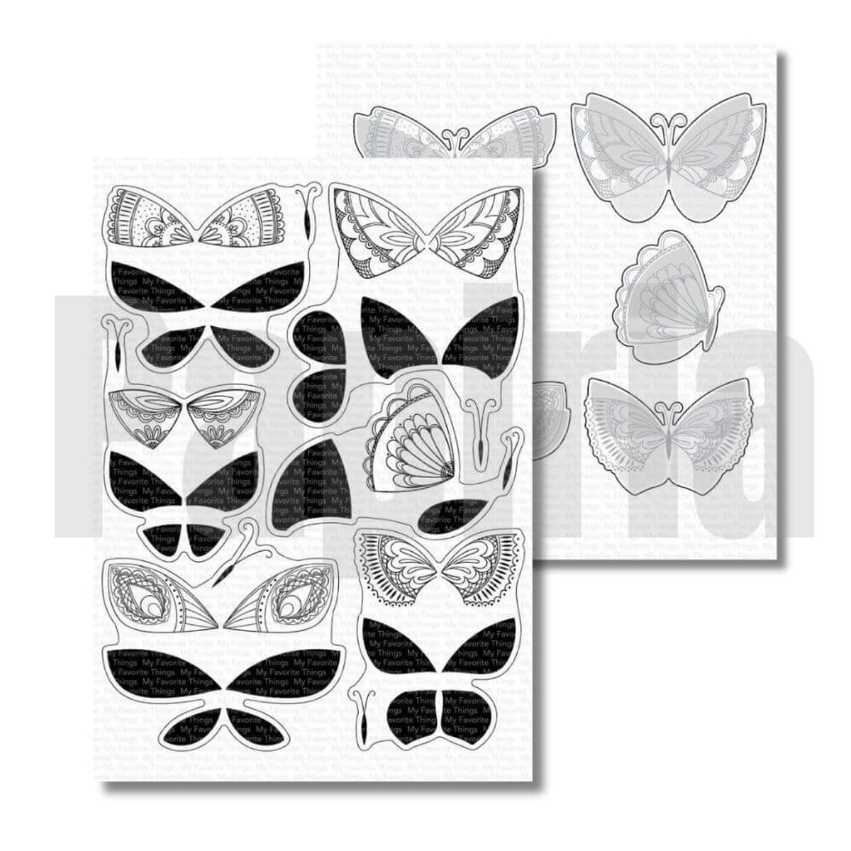 MFT More Brilliant Butterflies stamp and die set