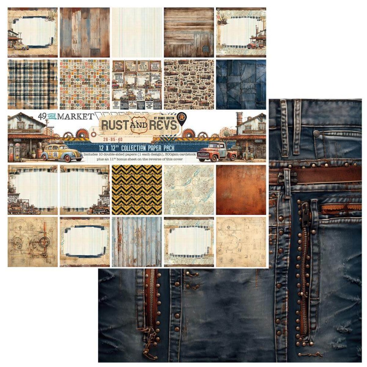 49 and Market Rust and Revs 12x12 Collection Pack