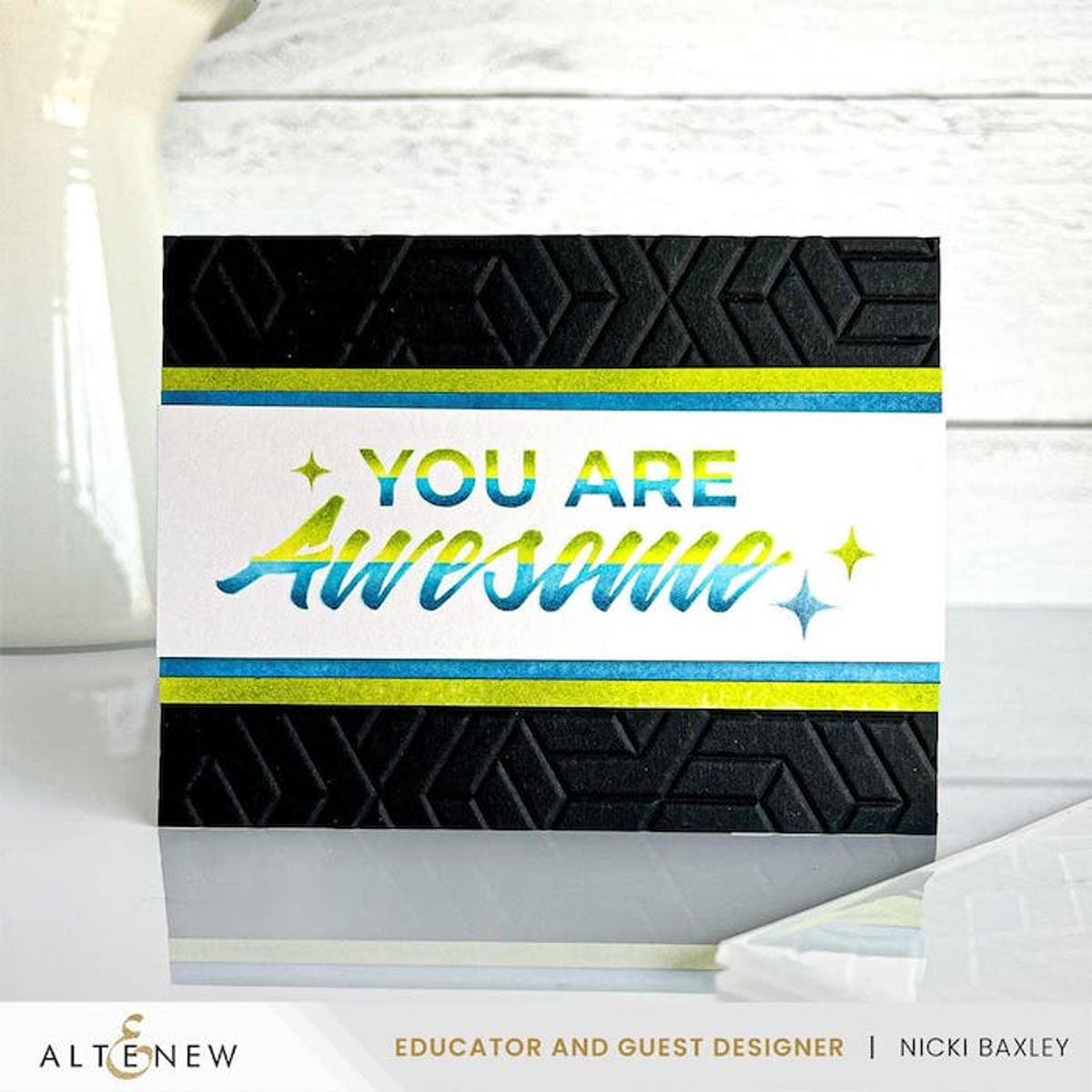 Altenew Chrome Sentiments Stencil