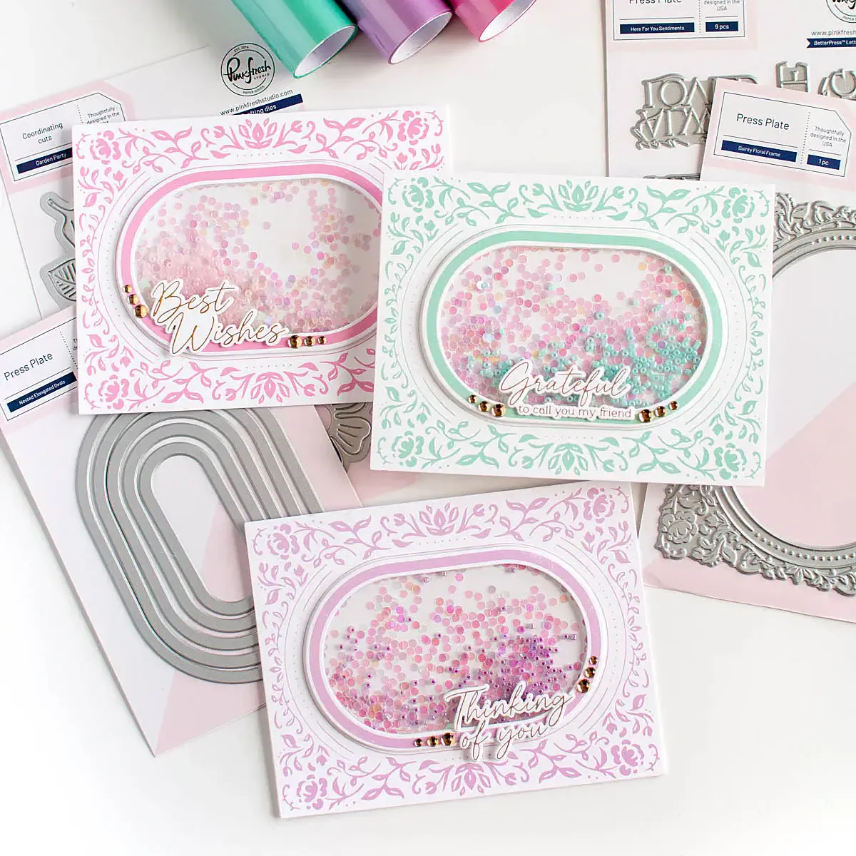 Pinkfresh Studio Nested Elongated Ovals Die