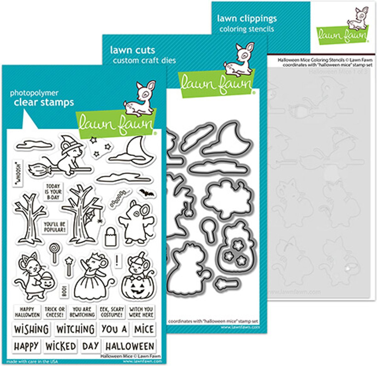 Lawn Fawn Halloween Mice Bundle