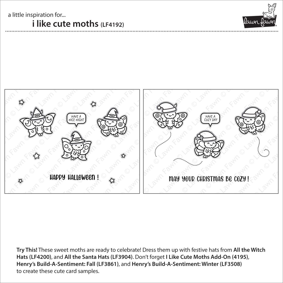 I Like Cute Moths Stamp Set