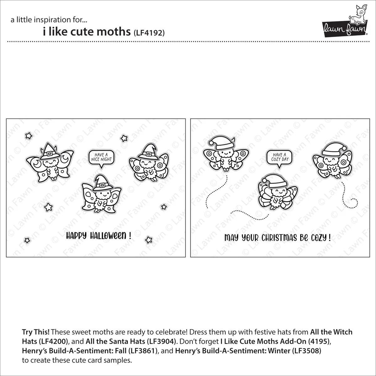 I Like Cute Moths Stamp Set