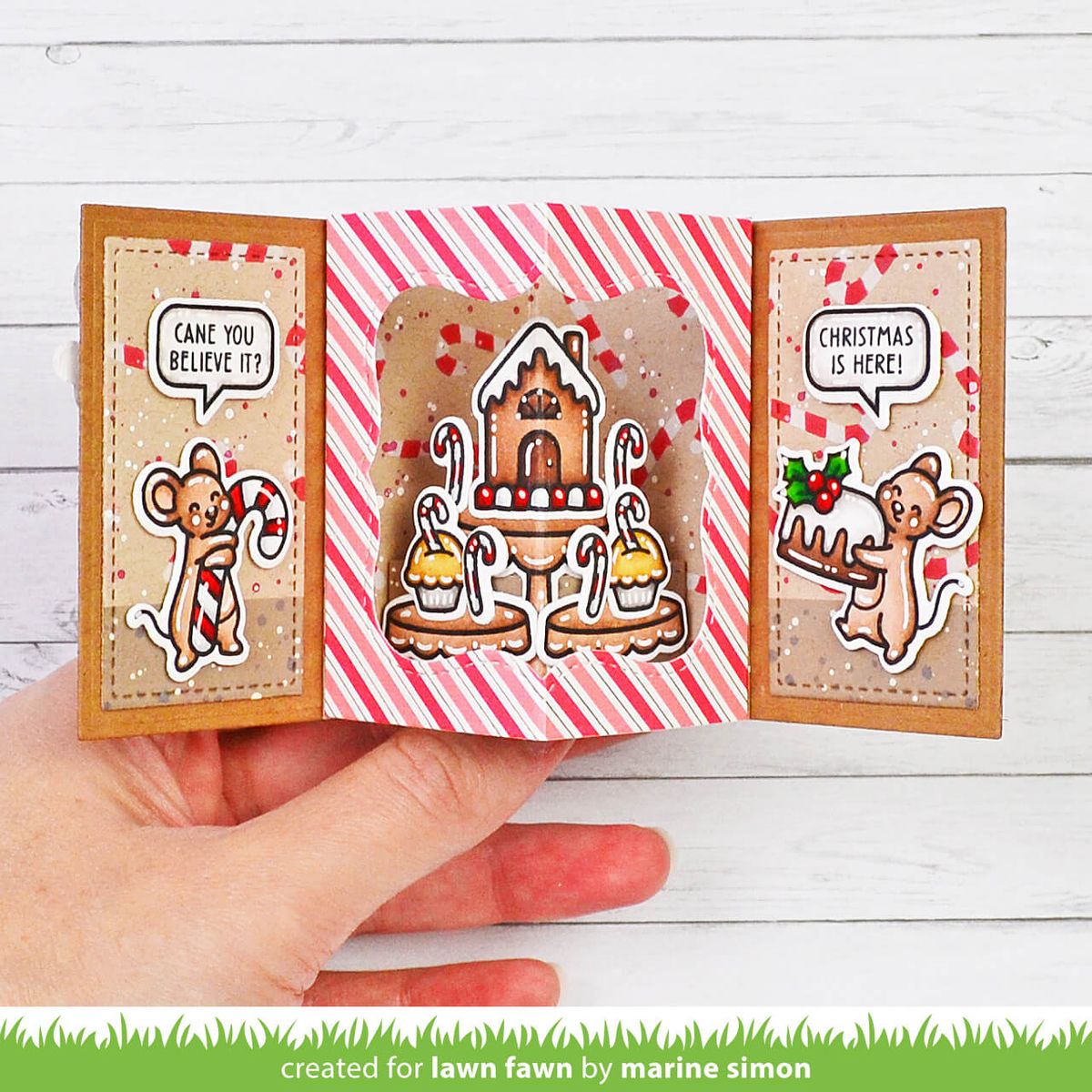 Lawn Fawn Center Picture Window Card Holiday Add-On Dies
