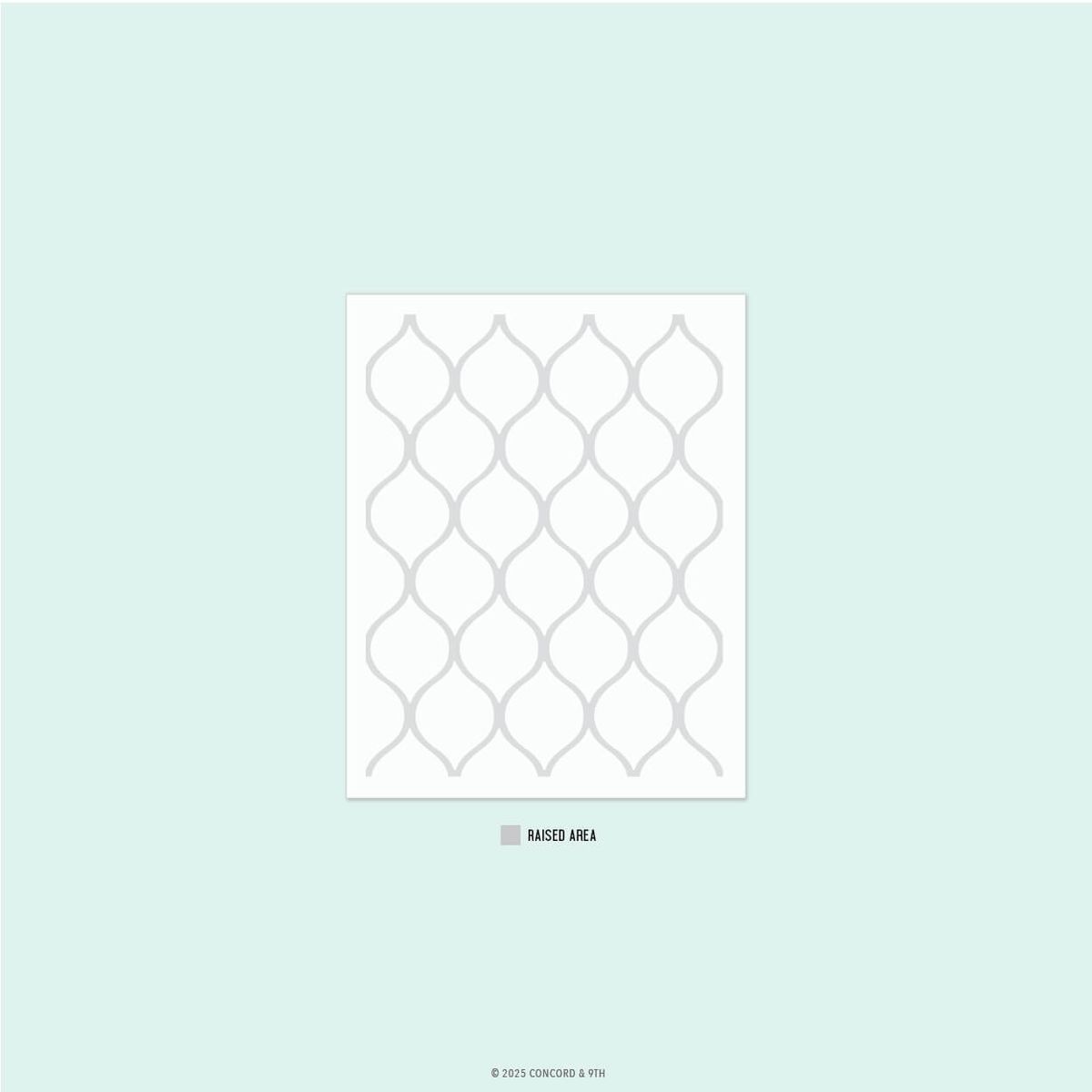 Concord & 9th Patterned Peacock Embossing Folder