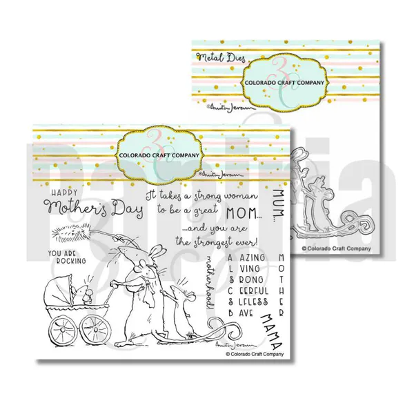Hovedbilde 3C/ Anita Jeram Amazing Mom stamp and die set