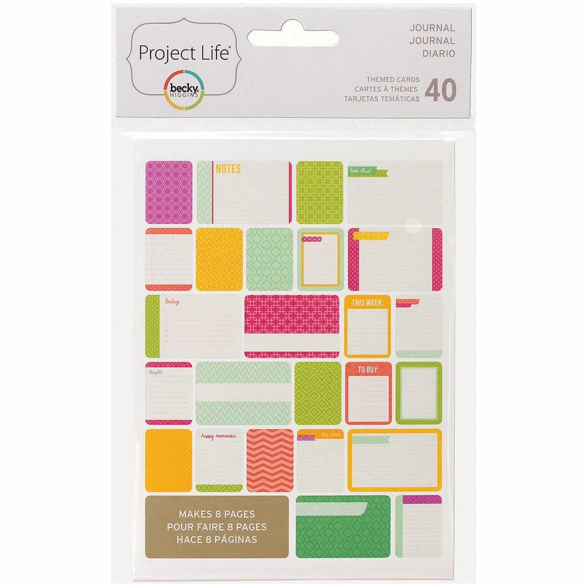 Project Life Themed Cards - Journal