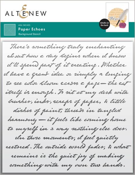 Hovedbilde Altenew Paper Echoes Stencil