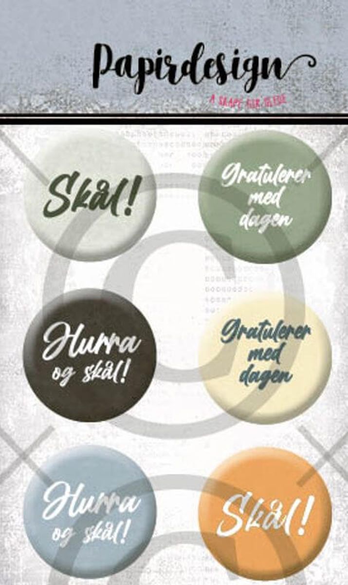 Papirdesign Skål Buttons