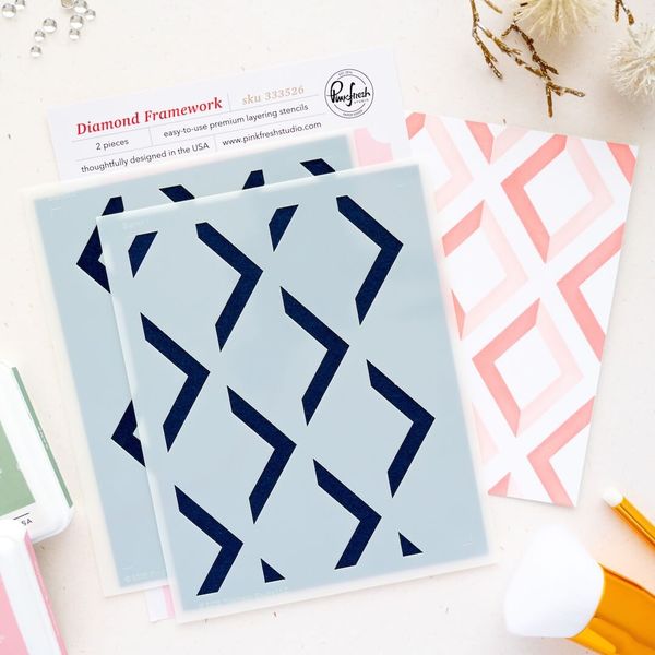 Hovedbilde Diamond Framework Stencils 