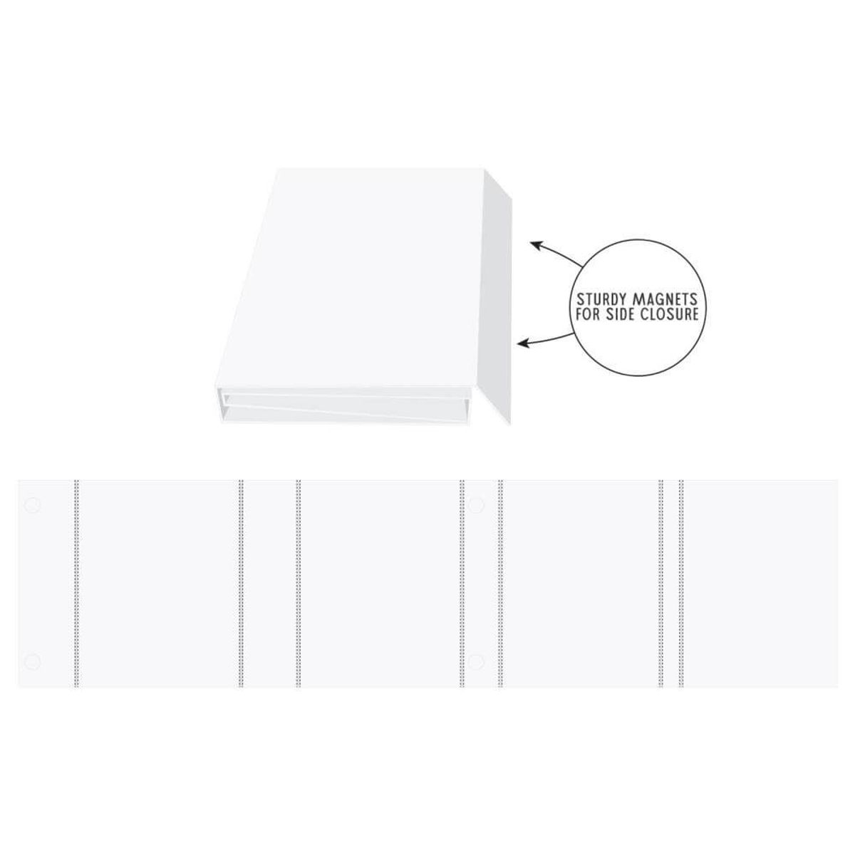 49 and Market Quadruple Flip Album Base - White