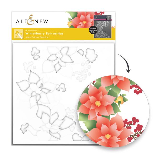 Hovedbilde Winterberry Poinsettias Stencil Set