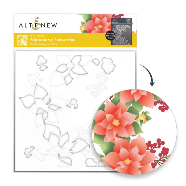 Hovedbilde Winterberry Poinsettias Stencil Set