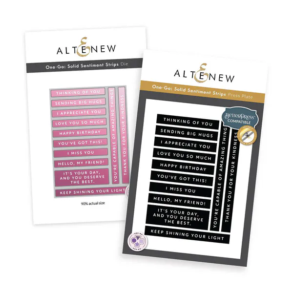 Hovedbilde Altenew One-Go: Solid Sentiment Strips Bundle