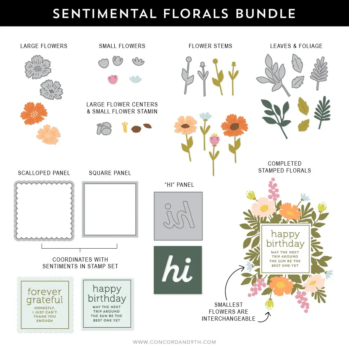 Concord & 9th Sentimental Florals Bundle