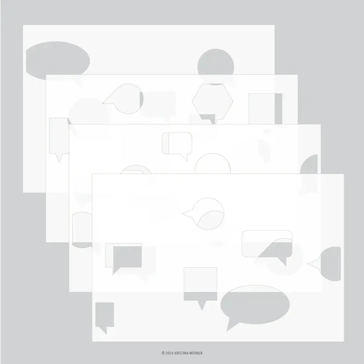 Kristina Werner Just Talking Stamp Set