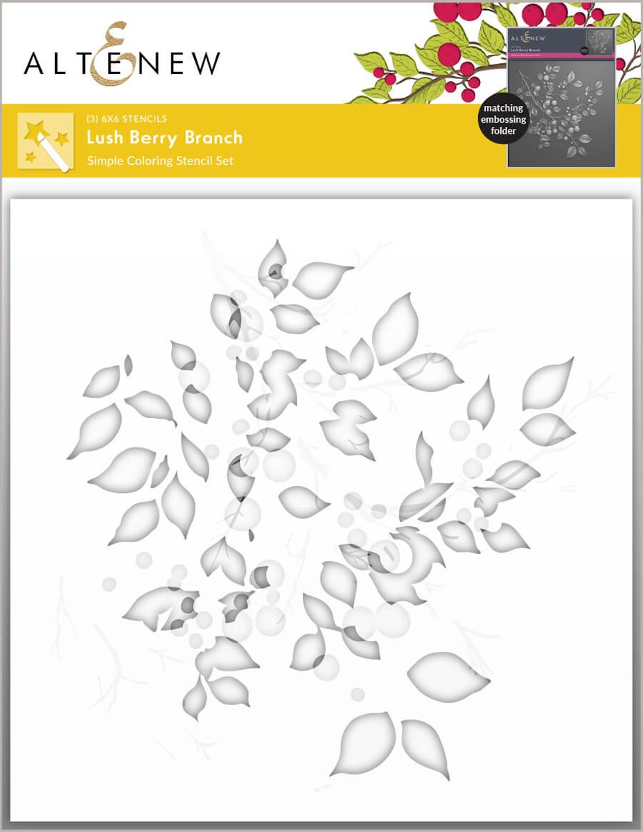Altenew Lush Berry Branch 3D Embossing Folder Bundle