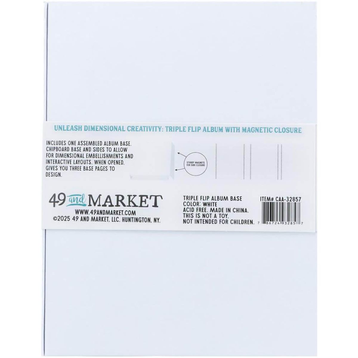 49 and Market Triple Flip Album Base - White