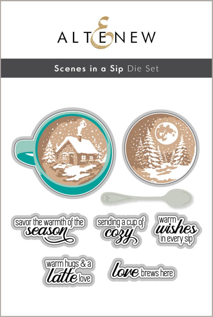 Scenes in a Sip Stamp & Die Set
