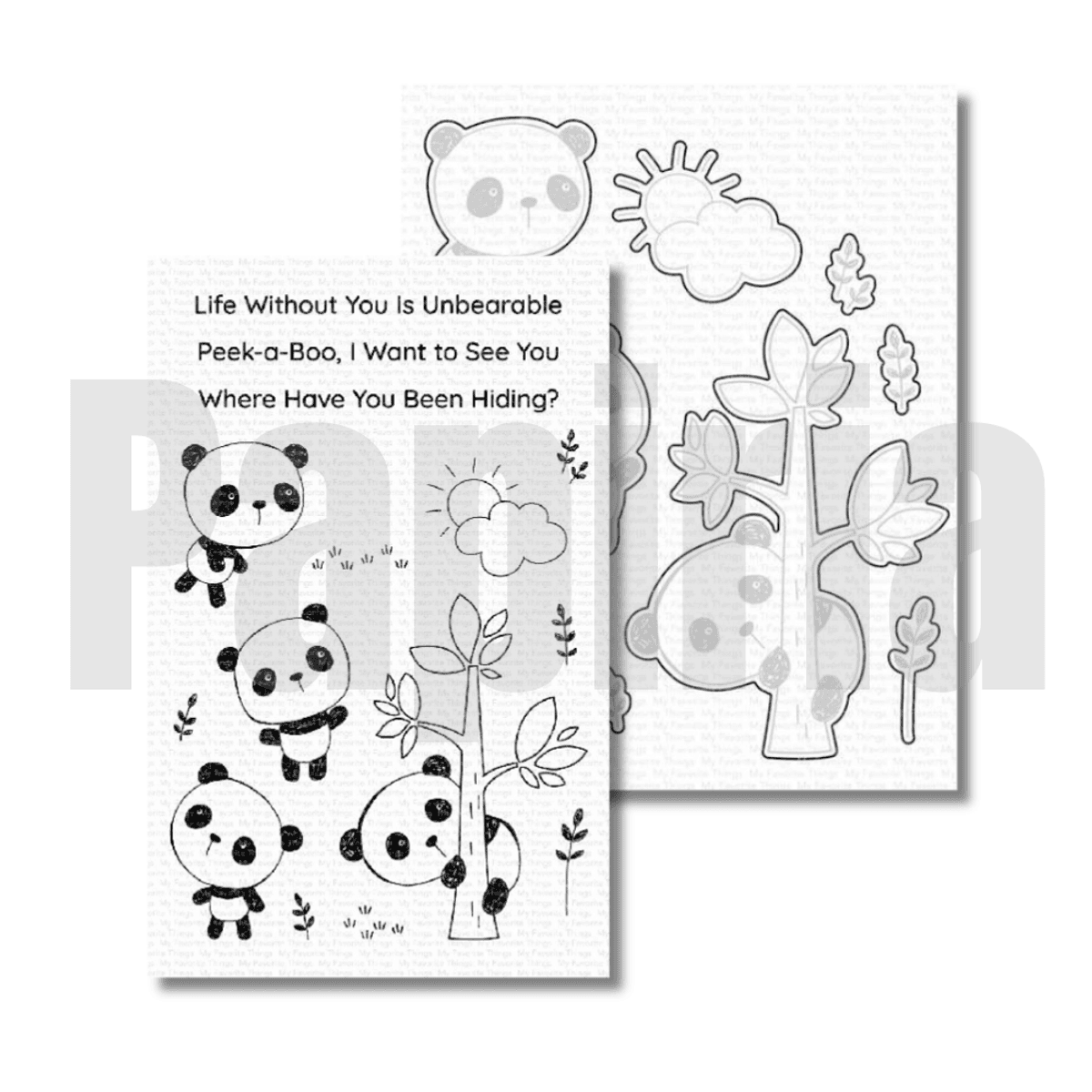 MFT Panda Pals stamp and die set