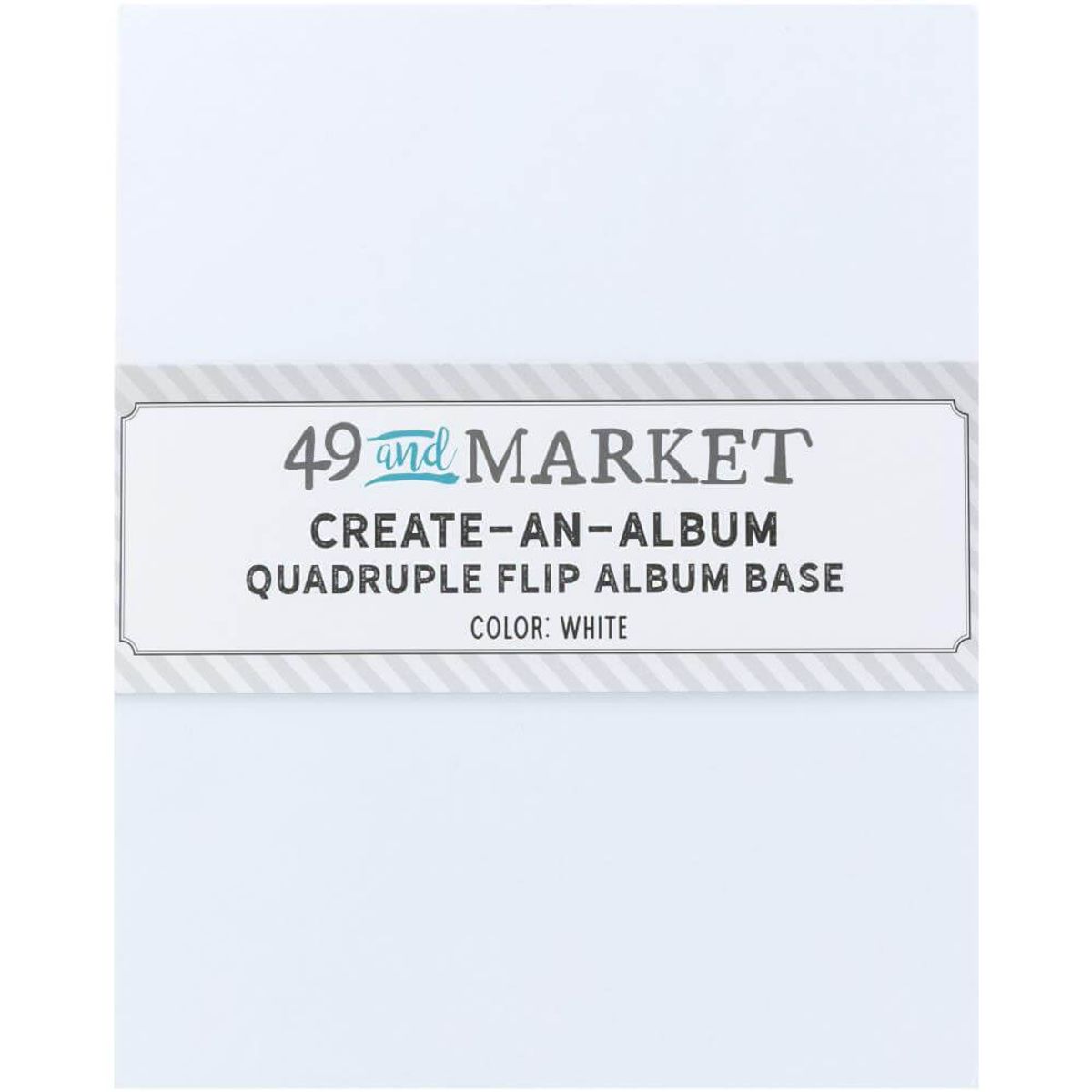 49 and Market Quadruple Flip Album Base - White