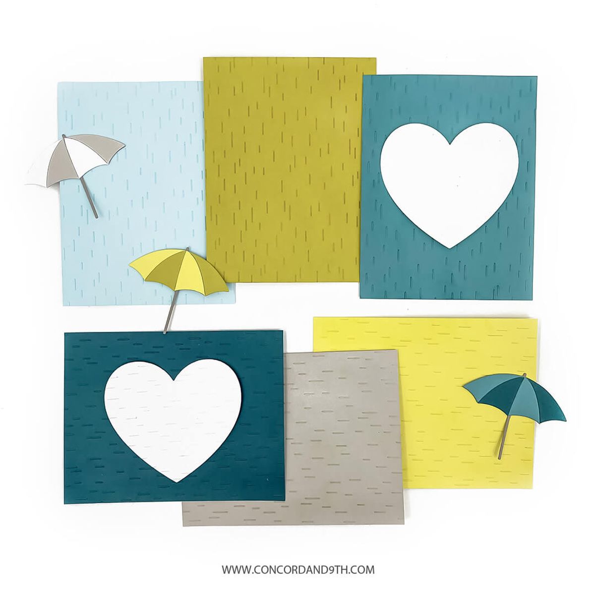 Concord & 9th Dashed Lines Embossing Folder