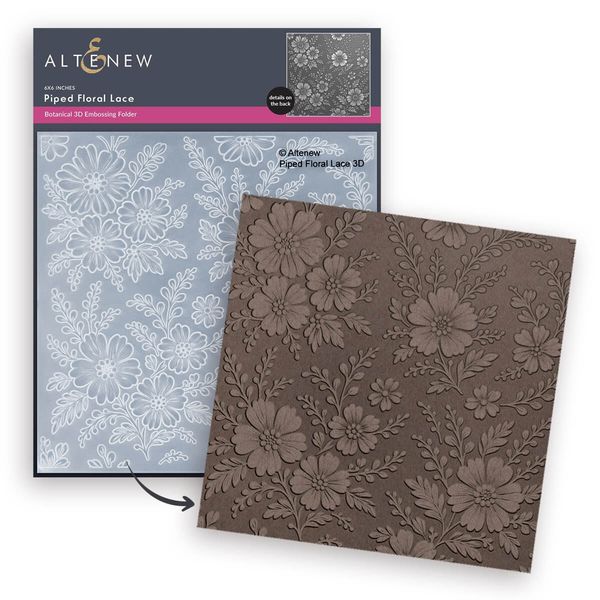 Hovedbilde Piped Floral Lace 3D Embossing Folder