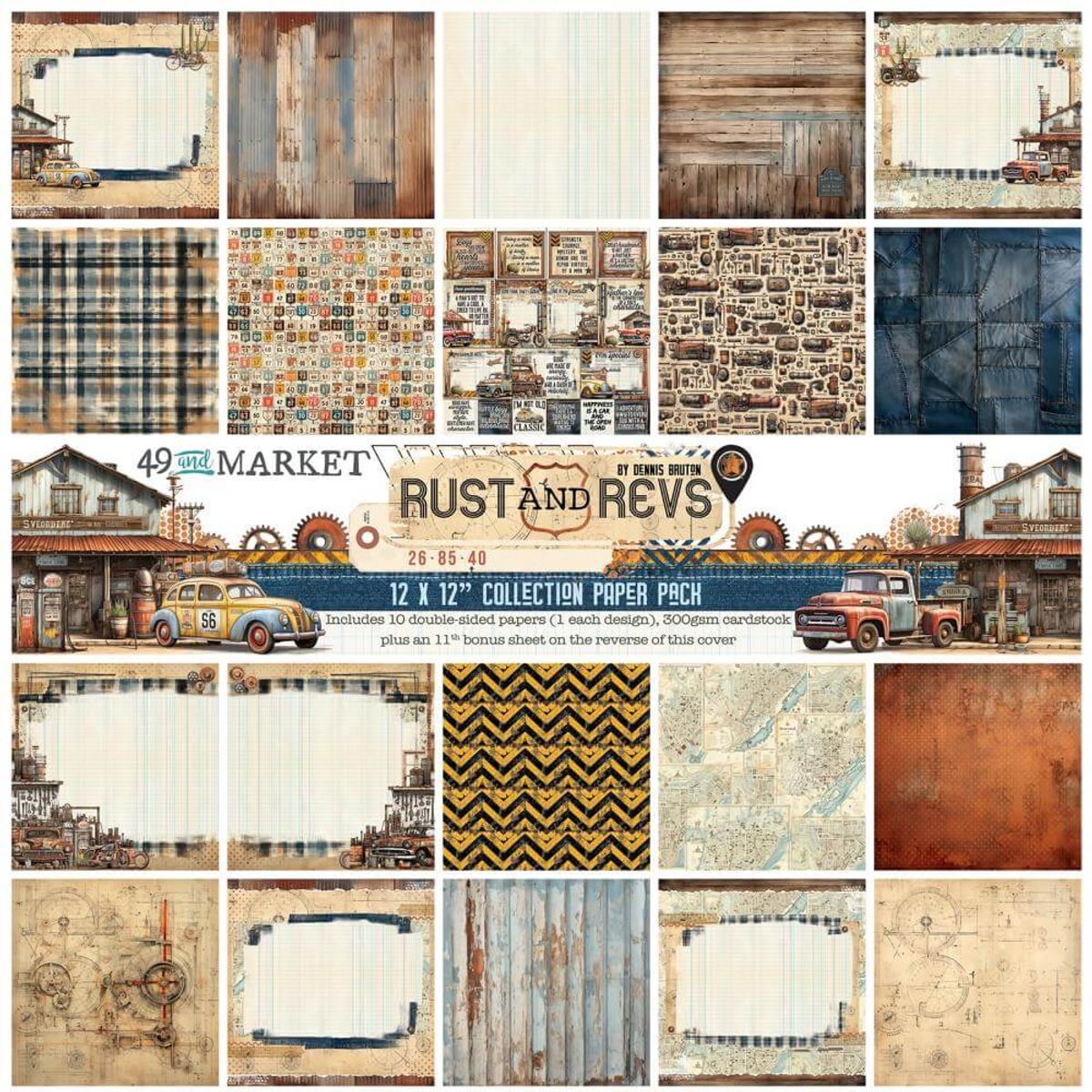 49 and Market Rust and Revs 12x12 Collection Pack