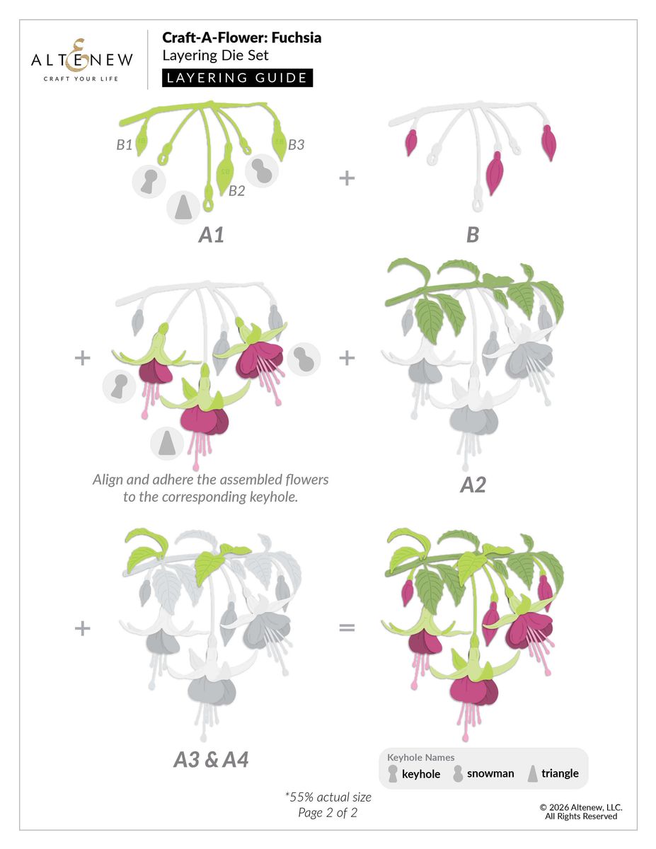 Craft-A-Flower: Fuchsia Layering Die Set